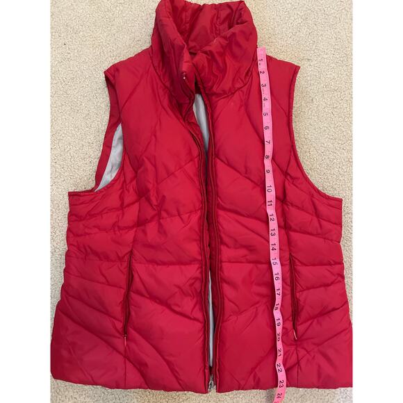 Kenneth Cole Reaction Down Puffer Vest Women's Size Large Red Preppy Hiking - Picture 8 of 8